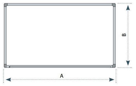 Доска для мела 85x100 в линию в алюминиевой рамке Eco - №2