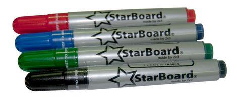 Набор маркеров для досок 2x3 StarBoard, 4 мм, 4 шт., ассорти - №1