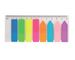 Закладки пластиковые с клейкой полоской 4 цветах12х45мм + 4 цвета х12х42мм, по 25шт., неон, ассорти - №1