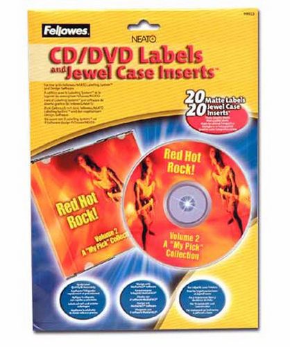 Матовые этикетки c вкладышами для CD/DVD дисков, 20 компл. - №1