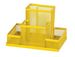 Подставка для офисных принадлежностей металлическая ZiBi, желтая - №1