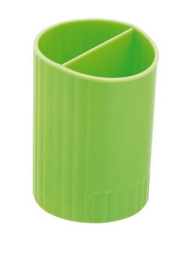 Подставка для ручек пластиковая круглая ZiBi, салатовая - №1