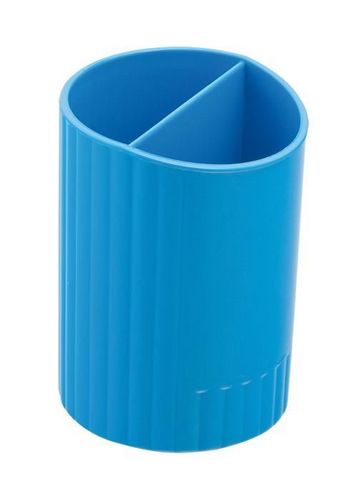 Подставка для ручек пластиковая круглая ZiBi, синяя - №1
