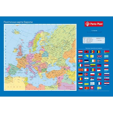 Подкладка для письма Panta Plast Карта Европы 590х415 мм - №1