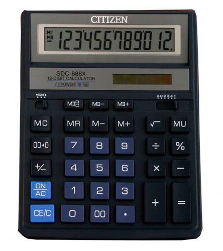 Калькулятор SDC-888 ХBL, синий, 12 разрядов - №1