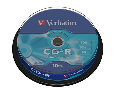 Диск CD-R, 700Mb, 52х, 80min, Cake(10), Extra - №1