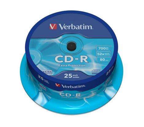 Диск CD-R, 700Mb, 52х, 80min, Cake(25), Extra - №1