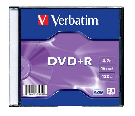 Диск DVD+R, 4.7Gb, 16х, Slim - №1