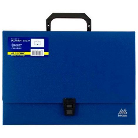 Пластиковый портфель Buromax JOBMAX А4, 1 отделение, синий - №1