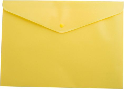 Папка-конверт на кнопке Buromax А4, 170 мкм, желтая - №1