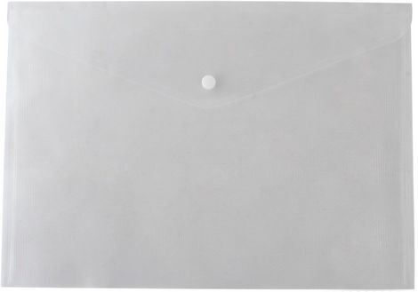 Папка-конверт на кнопке Buromax А4, 170 мкм, прозрачная - №1