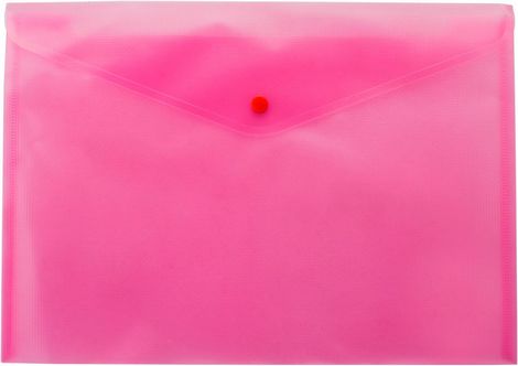 Папка-конверт на кнопке Buromax А4, 170 мкм, розовая - №1
