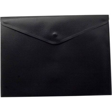 Папка-конверт на кнопке Buromax А5, 170 мкм, черная - №1