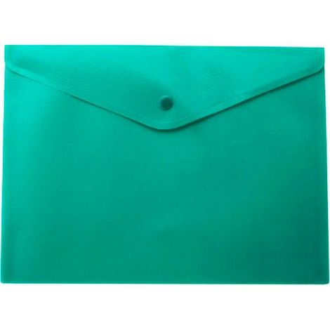 Папка-конверт на кнопке Buromax А5, 170 мкм, зелёная - №1