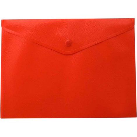 Папка-конверт на кнопке Buromax А5, 170 мкм, красная - №1