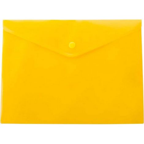 Папка-конверт на кнопке Buromax А5, 170 мкм, желтая - №1