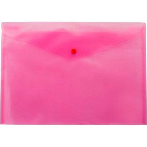 Папка-конверт на кнопке Buromax А5, 170 мкм, розовая - №1