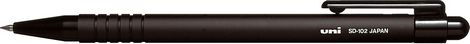 Ручка шариковая автоматическая uni SD-102 0.7мм, черная - №1