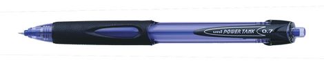 Ручка шариковая автоматическая uni POWER TANK 0.7мм, синяя - №1
