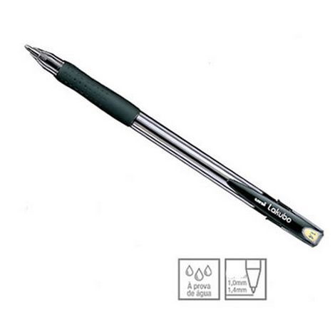 Ручка шариковая uni LAKUBO broad 1.4 мм, черная - №1