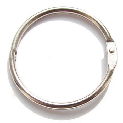 Кольцо металлическое для переплета 25 мм (1"), серебро, 100 шт - №1