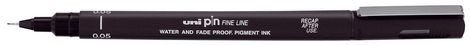 Лайнер uni PiN fine line, 0.05 мм, черный - №1