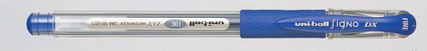 Ручка гелевая uni-ball Signo DX fine 0.7мм, синяя - №1
