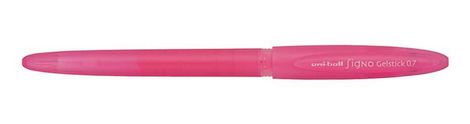 Ручка гелевая uni-ball Signo GELSTICK 0.7мм, флуоресцентная розовая - №1