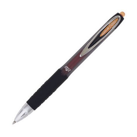Ручка гелевая автоматическая uni-ball Signo 207 0.7мм, оранжевая - №1