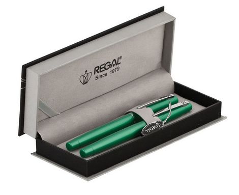 Комплект из перьевой ручки и ручки-роллера в подарочном футляре P 285422 - №1