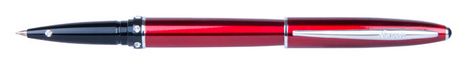 Комплект из перьевой и  ручки-роллера "Elegance", красный, в подарочном футляре (распродажа) - №4
