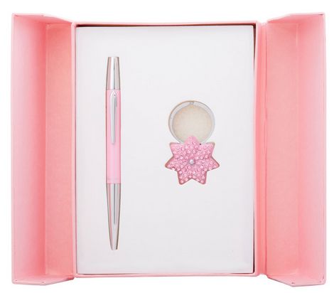 Набор подарочный "Star": ручка шариковая + брелок, розовый - №1