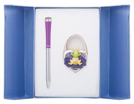 Набор подарочный "Fairy Tale": ручка шариковая + крючок д/ сумки, фиолетовый - №1