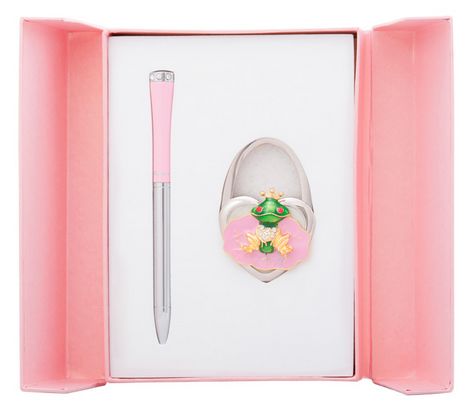 Набор подарочный "Fairy Tale": ручка шариковая + крючок д/ сумки, розовый - №1