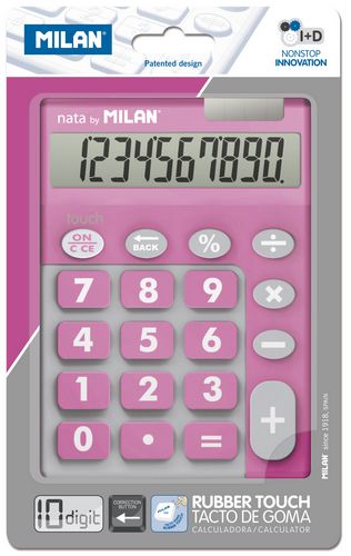 Калькулятор 10-разрядный, TOUCH DUO, розовый - №1