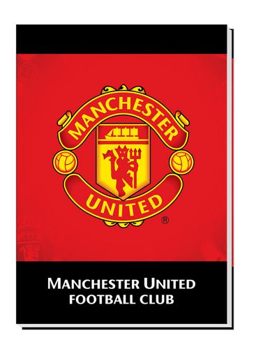Блокнот в твердой обложке, А6, 80 листов, клетка, Manchester United - №1