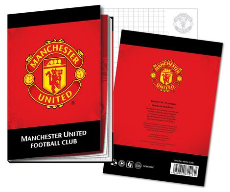 Блокнот в твердой обложке, А6, 80 листов, клетка, Manchester United - №2