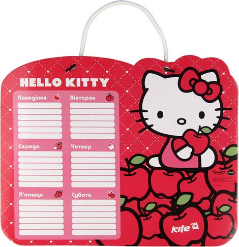 Доска маркерная с расписанием уроков Hello Kitty - №1