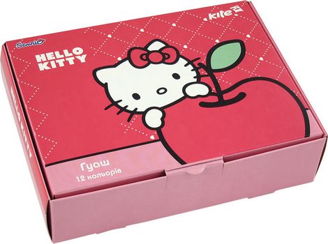 Гуашь Kite, 12 цветов, 20 мл, Hello Kitty - №1