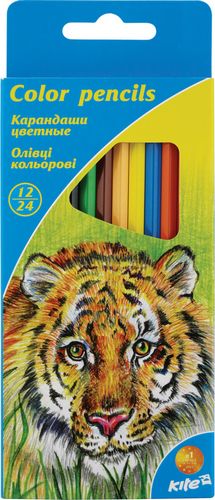 Карандаши цветные двухсторонние Kite, 24 цвета - №1