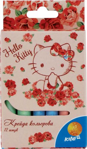 Мел цветной, 12 шт., Hello Kitty - №1
