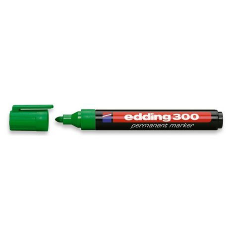 Маркер перманентный e-300, edding, зеленый - №1