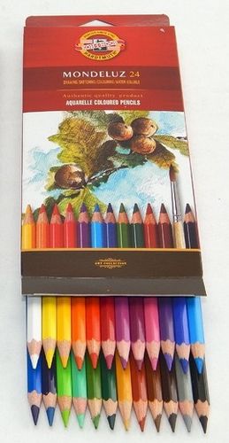 Карандаши цветные акварельные Mondeluz, 24 цвета (3718) - №2