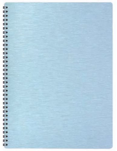 Бизнес-тетрадь на пружине Metallic B5, 80 листов, клетка, пластиковая обложка, серебристый - №1