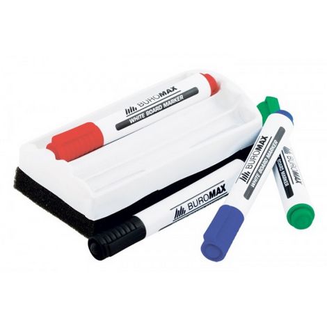 Набор маркеров для досок Buromax BM.8800, 2-4 мм, 4 шт., ассорти, губка - №2