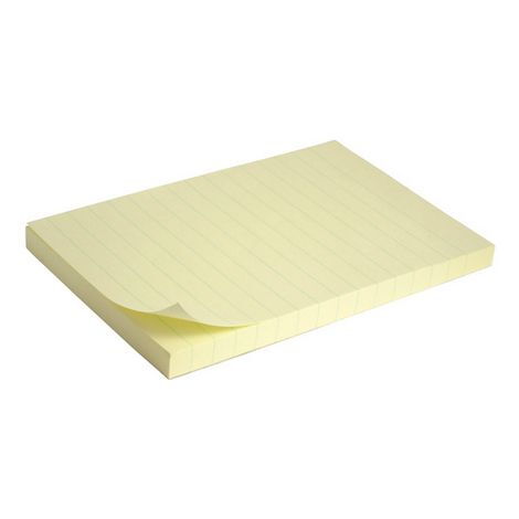 Блок бумаги для записей 100x150 мм, 100 л., линия, пастель, желтый - №1