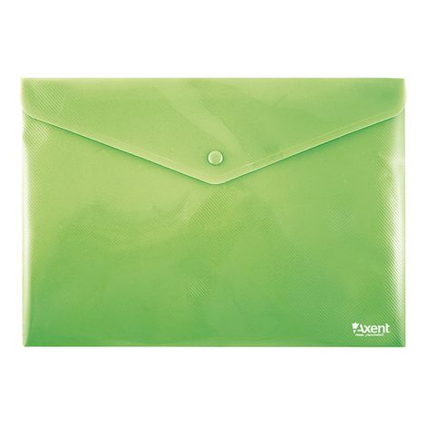 Папка-конверт на кнопке Axent А4, 180 мкм, зеленая - №1