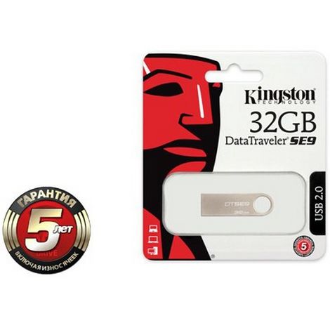 Флеш-память Kingston DataTraveler SE9 (Silver), 32GB - №2