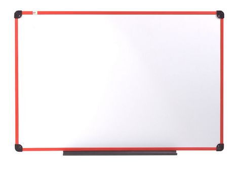 Доска магнитно-маркерная 50х90 в пластиковой рамке Эконом, красный - №1