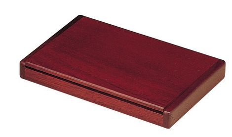Деревянный контейнер для визиток BESTAR 1316WDM, красное дерево - №1